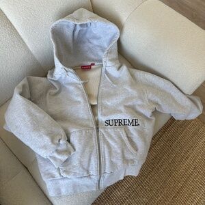 Supreme Thermal Zip Up Hooded Sweatshirt